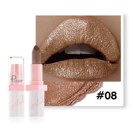 Metal Pearlescent Lipstick Lip Lacquer