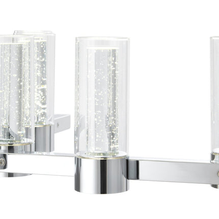 Silver And Clear Candle Style Twelve Light Transparent Metal LED Dimmable Chandelier With Clear Shades