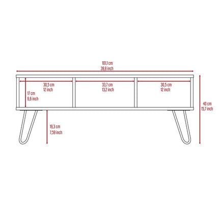 Set Of Two Black and Espresso Wood Coffee Table With Two Shelves