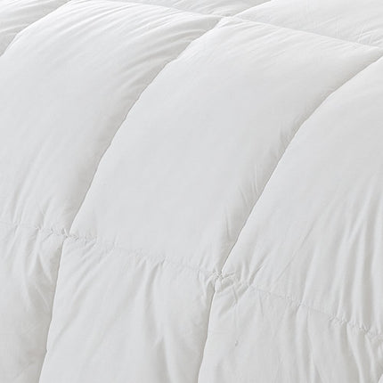 White Twin Fabric Spot Clean Goose Down Down Comforter