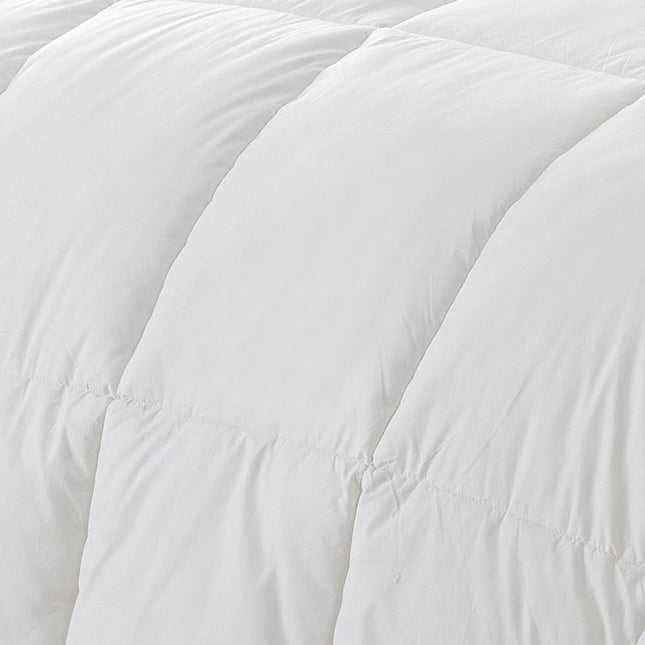 White Twin Fabric Spot Clean Goose Down Down Comforter