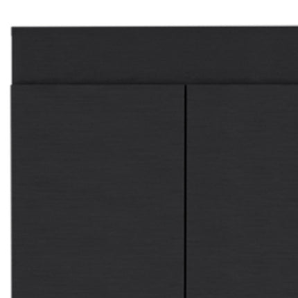 67" Black Wood Pantry Or Storage Closet