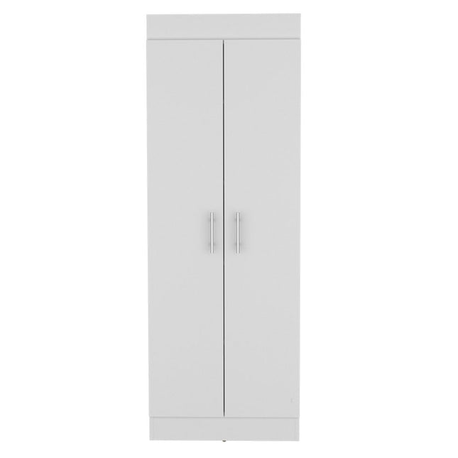 67" White Wood Pantry Or Storage Closet