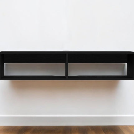 48" Black Floating Mount Entertainment Center
