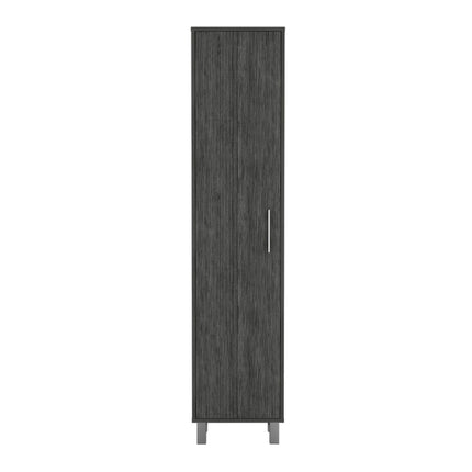 71" Gray Wood Pantry Or Storage Closet