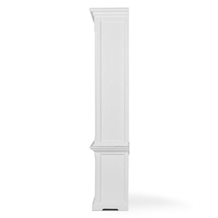 65" White Solid Wood Frame Dining Hutch With Fourteen Shelves