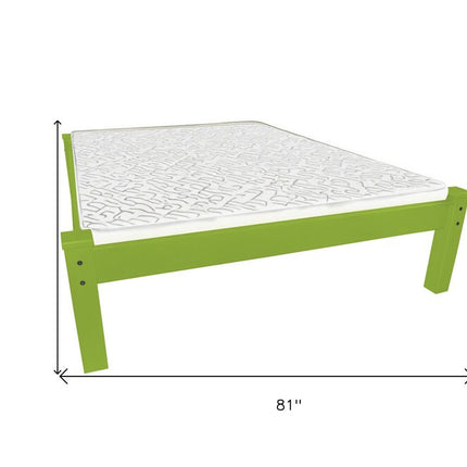 Lime Green Solid Wood Twin Bed Frame