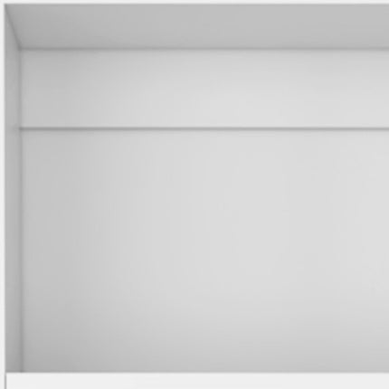 Set of Three White Wood Five Tier Modular Bookcase with Two Doors