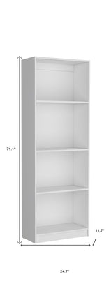 Set of Three White Wood Fourteen Tier Modular Bookcase