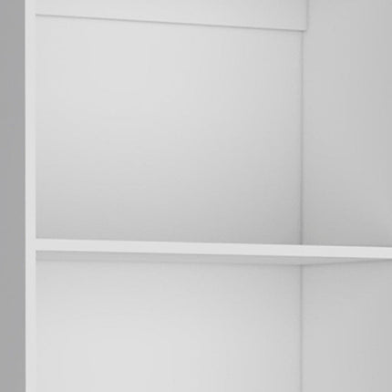 Set of Three White Wood Fourteen Tier Modular Bookcase