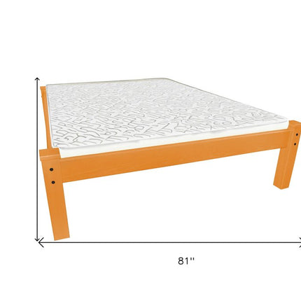 Yellow Solid Wood Full Bed Frame