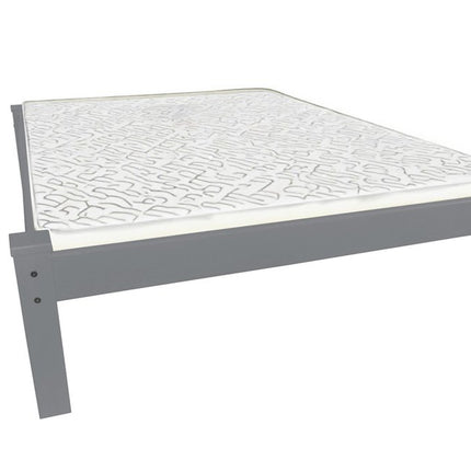 Gray Solid Wood Queen Bed Frame