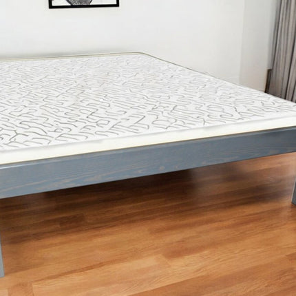 Gray Solid Wood Queen Bed Frame