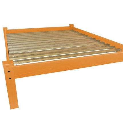 Yellow Solid Wood Queen Bed Frame
