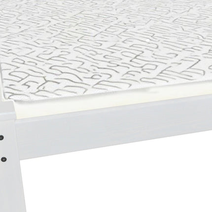 White Solid Wood Queen Bed Frame
