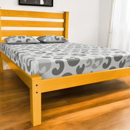 Yellow Solid Wood Twin Bed Frame