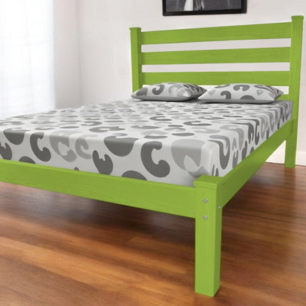 Lime Green Solid Wood Twin Bed Frame