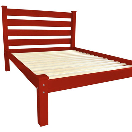 Red Solid Wood Twin Bed Frame