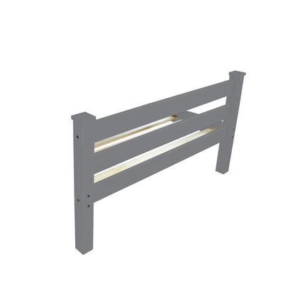 Gray Solid Wood Queen Bed Frame