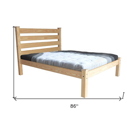 Natural Solid Wood Queen Bed Frame