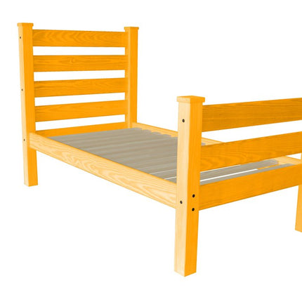 Orange Solid Wood Twin Bed Frame