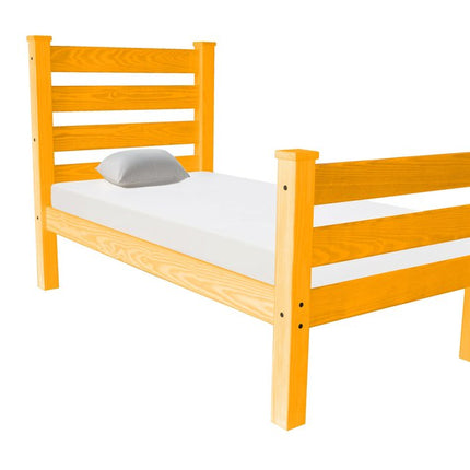 Orange Solid Wood Twin Bed Frame