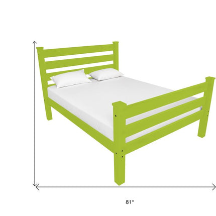 Lime Green Solid Wood Twin Bed Frame