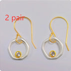 White / 18K / 2 pair