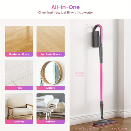Mop Cleaner With Detachable Handheld Steamer For Cleaning Hardwood/Laminate Floor