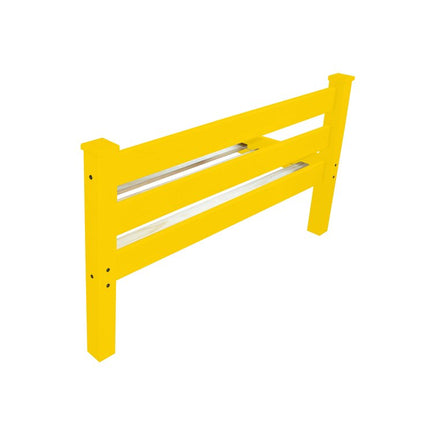 Yellow Solid Wood Queen Bed Frame
