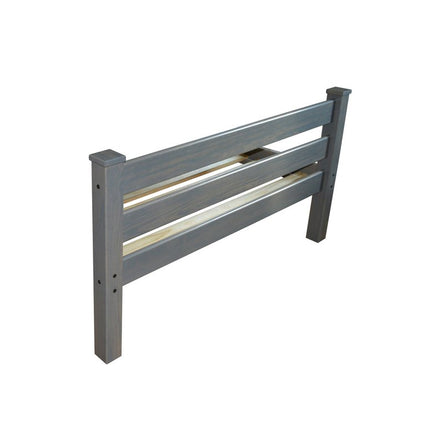 Gray Solid Wood Queen Bed Frame