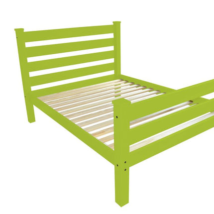 Lime Green Solid Wood Queen Bed Frame