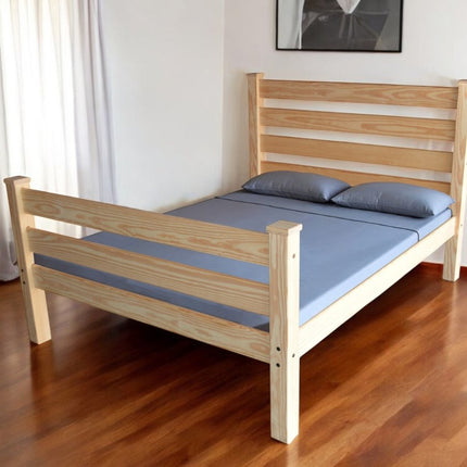 Natural Solid Wood Queen Bed Frame