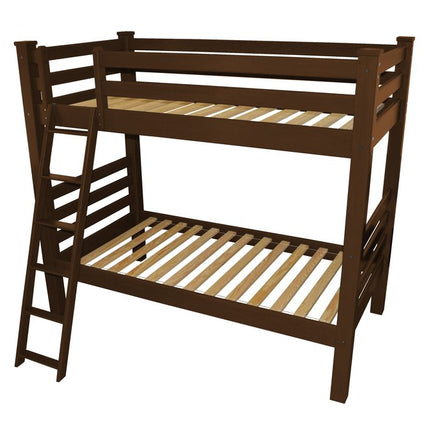 Red Twin Over Twin Solid Wood Bunk Bed