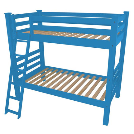 Blue Twin Traditional Solid Wood Bunk Bed