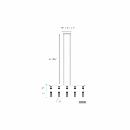 Silver And Clear Five Light Metal Dimmable Smart Enabled Chandelier With Clear Shades