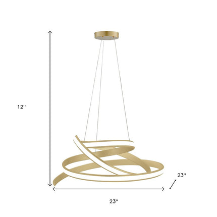 Gold Metal LED Dimmable Smart Enabled Chandelier