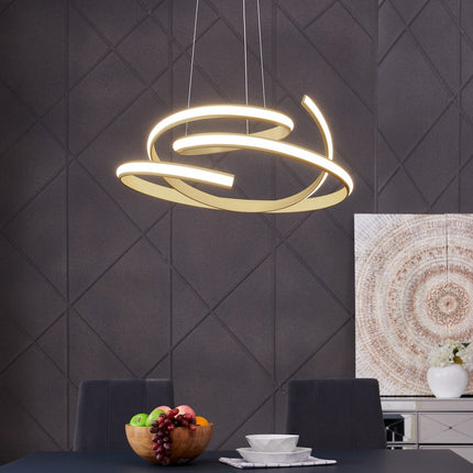 Gold Metal LED Dimmable Smart Enabled Chandelier