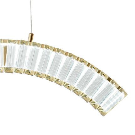 Gold And Clear Metal LED Dimmable Chandelier