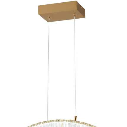 Gold And Clear Metal LED Dimmable Chandelier