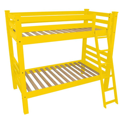Yellow Full Traditional Solid Wood Bunk Bed