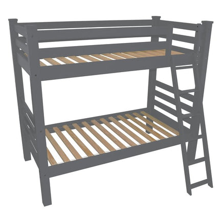Gray Full Traditional Solid Wood Bunk Bed
