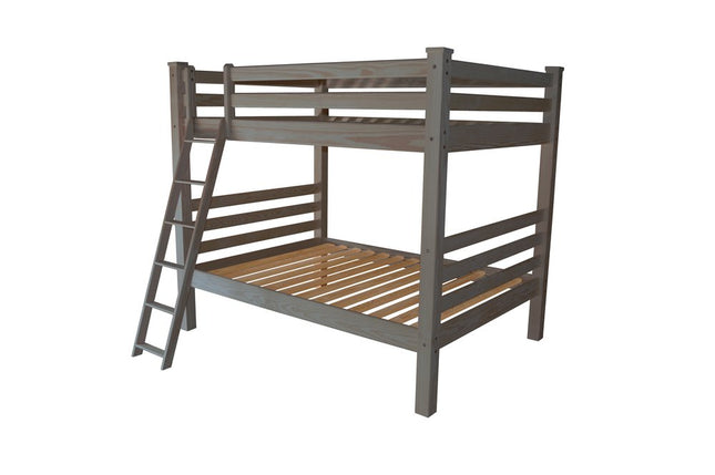 Gray Full Over Full Solid Wood Bunk Bed