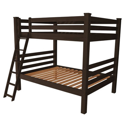 Brown Full Over Full Solid Wood Bunk Bed