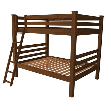 Red Queen Over Queen Solid Wood Bunk Bed