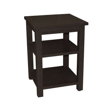 28" Brown Solid Wood Nightstand
