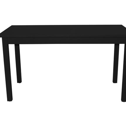 60" Black Solid Wood Dining Table