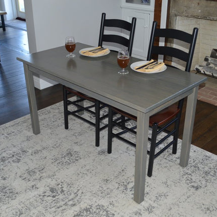 60" Gray Solid Wood Dining Table