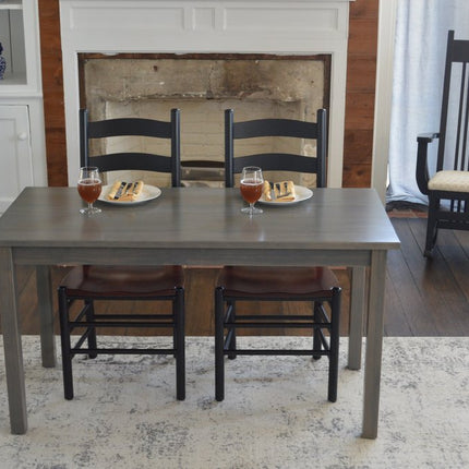 60" Gray Solid Wood Dining Table