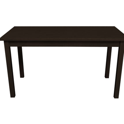 60" Dark Brown Solid Wood Dining Table
